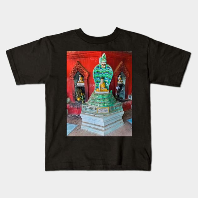 Snake Pagoda4. Kids T-Shirt by bulljup